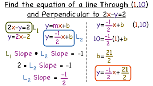 Y = mx + b. How Do You Write An Equation Of A Line In Slope Intercept Form If You Have One Point And A Perpendicular Line Virtual Nerd