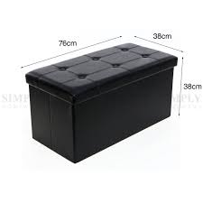 Everyday low prices and amazing selection. Folding Ottoman Storage Blanket Box Footstool Stool Cube Pouf Faux Leather Linen Buy Storage Ottomans 9343230092744