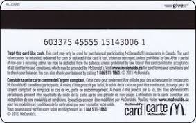 If you are actually on a lookout you will also find people selling the. Gift Card Gold Silver Design Mcdonald S Canada Mcdonald S Col Ca Mcd 047