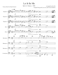 Now you can play one of the beatles' greatest hits of all time! Let It Be Me Sheet Music For Trumpet In B Flat Tuba Baritone Horn Mellophone Drum Corps Modern Musescore Com