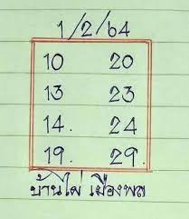 แนวทางเลขเด็ด หวยลูกบอล งวด 1/2/64 ได้แก่. à¸«à¸§à¸¢à¸š à¸²à¸™à¹„à¸œ à¹€à¸¡ à¸­à¸‡à¸žà¸¥ 1 2 64 Thaihuay Line Today