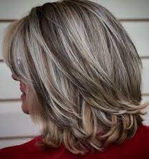 Red hair color ideas and hairstyles. Breathtaking Blonde And Gray Hair Colors Blend Grey Hair Styles For Women Medium Hair Styles Gray Hair Highlights