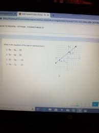 From the slope intercept form we can derive the standard form given as ax+by=c where a, b, and c are constants. What Is The Equation Of This Line In Standard Form Brainly Com