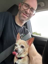 Rudy sticking his tongue out at me