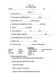 Download the full sample question (10 true false and 20 multiple choice type) free printable pdf. Fire Safety Quiz Esl Worksheet By Hansari9119