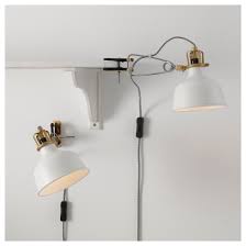 Ranarp Wall Clamp Spotlight With Led Bulb Off White Ikea Ikea Ranarp Wall Lights Wall Lamp