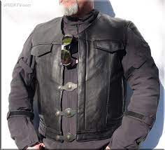 Sons Of Anarchy Style V Neck Leather Vest From Fox Creek Leather