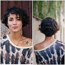 Wedge Haircut With Wave Haircut Wedge Hairstylewavybraid Curlyhairbob Hair Styles Short Hair Styles Haircuts For Curly Hair