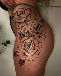 Tempting And Attractive High Thigh Floral Tattoo Designs For You High Thigh Floral Tattoo High Thig Hip Thigh Tattoos Cute Thigh Tattoos Thigh Tattoo Designs