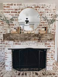 35 Gorgeous Natural Brick Fireplace Ideas Part 2 Farmhouse Fireplace Home Fireplace Brick Fireplace Even though we were definite on keeping the exterior brick natural, i had an equally definitely feeling that the brick fireplace inside had to be painted!