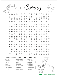 Free Printable Spring Break Word Search For Kids