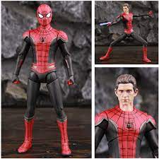 NEW ZD Toys 2022 Movie Spider Man No Way Home Red Black Upgraded Suit 8  Action Figure Tom Holland Model Doll 