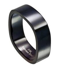 Four Sided Men S Stainless Steel Ring Black Finish 8mm Width Stainless Steel Wedding Ring Mens Stainless Steel Rings Stainless Steel Wedding Bands
