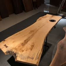 Live Knot Natural Edge Ash Wood Tea Table Ash Wood Table Tea Table
