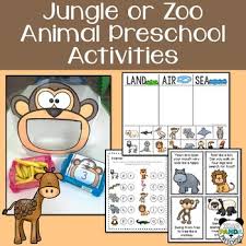 Your preschoolers will know what to do from here! Jungle And Zoo Animal Preschool Activities By Xiao Panda Preschool