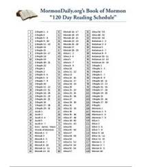 120 Day Book Of Mormon Reading Schedule Book Of Mormon
