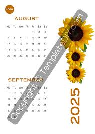 August September 2025 Calendar Printable PDF, Word, Excel
