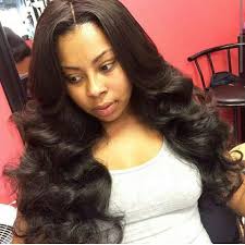 Middle part with baby hair around makes it look natural. Middle Part Closure Sew In Hairstyles Curly Hair Sew In Hair Styles
