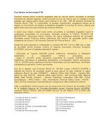 In functie de aceasta clasificare se va stabili care substante folosite petru. Fise Tehnice De Securitate Substante Periculoase