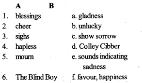 It was sent by out sisc+, pn. Karnataka Class 10 English Solutions Poetry Chapter 7 The Blind Boy Kseeb Solutions