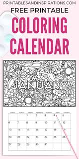 Free Printable 2020 Coloring Calendar Pages Printables And Inspirations Coloring Calendar Free Printable Monthly Planner Free Printable Calendar