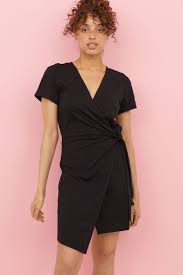 Short Wrap Dress Black Ladies H M Ca Wrap Dress Short Black Wrap Dress Wrap Dress