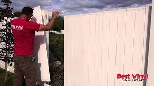 The intimidating broken vinyl fence no longer takes days of works, phone calls and hassle but minutes and all without having to take apart the fence. Vinyl Fence Section Repair Youtube
