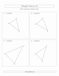 Centers Of Triangles Worksheet Awesome Contructing Centroids For Acute Triangles A In 2020 Triangle Worksheet Worksheets Acute Triangle