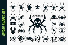 Spider Vector Shapes For Halloween Spider Drawing Spider Illustration Vector Shapes