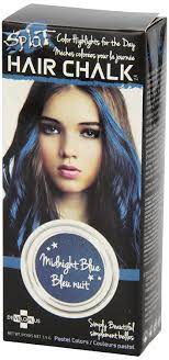 This chalk is comprised of color pigment and a light wax. Amazon Com Splat Hair Chalk Midnight Blue Beauty