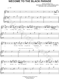 My Chemical Romance Welcome To The Black Parade Ukulele Chords My Chemical Romance Welcome To The Black Parade Sheet Music In G Major Transposable Download Print Sheet Music Clarinet Music My Chemical Romance