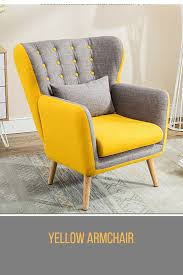 Shop at ebay.com and enjoy fast & free shipping on many items! Yellow Wing Back Occasional Lounge Chair And Footstool Living And Home Yellow Chair Yellow Chair Living Room Armchair