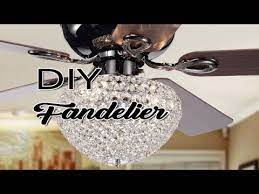 These ceiling fixtures produce a better ambient light effect than flush mount fixtures and are usually the preferred option for living spaces. Diy Crystal Ceiling Fan Upgrade Ceiling Fan Makeover Ideas Diy Fandelier Youtube