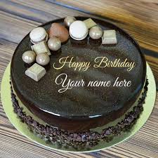 Belgium Chocolate Birthday Cake With Name Chocolate Cake With Name On It Cake Decorated With Happy Birthday Chocolate Cake Birthday Cake Chocolate Cake Name