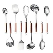 Japanese kitchen gadgets & equipment. Homquen Stainless Steel Kitchen Utensil Set 9 Cooking Utensils Kitchen Gadgets Cookware Set Best Gift Kitchen Tool Set Rose Gold Handle Buy Online In Japan At Desertcart Jp Productid 151469293