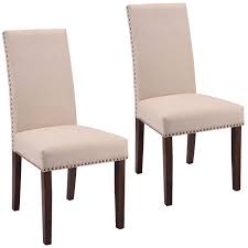 Set Of 2 High Back Armless Fabric Dining Chairs High Back Dining Chairs Fabric Dining Chairs Dining Chairs
