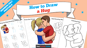 Add detail to the man's face. How To Draw A Hug Really Easy Drawing Tutorial