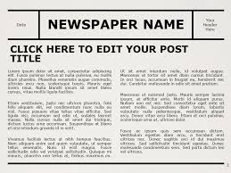 How to make a newspaper in google slides. Newspaper Template For Powerpoint And Google Slides