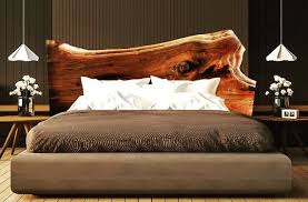 تخت خواب دونفره با سرتختی اسلب چوبی طراحی و ساخت انواع تخت خواب های خاص و منحصربه فرد در گ Modern Yatak Odalari Yatak Odasi Tasarimlari Yatak Odasi Setleri