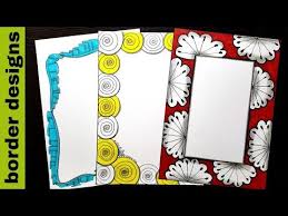 Flower Border Designs On Paper Border Designs Project Work Designs Borders For Projects Youtube Border Design Page Borders Design Paper Design