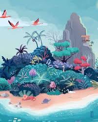 Asia Orlando Tropical Illustration Jungle Illustration Environmental Art