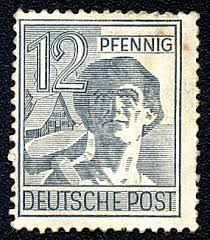 Bei mir in der stadt ist eine deutsche post filiale. Briefmarken Aus Der Alliierten Besetzung Aus Dem Jahr 1947