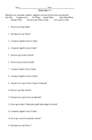 Pauvre Anne Blaine Ray Chapter 1 Quiz Teaching French Tenth Grade Quiz