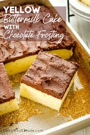 Is Yellow Cake With Chocolate Frosting Your All Time Favorite Then This Fluffy Delicious But In 2020 Chocolate Frosting Recipes Sheet Cake Recipes Yellow Cake Recipe
