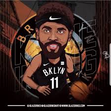 The nets compete in the national basketball association (nba). Cartoon Crossover Kyrie Irving Wallpaper