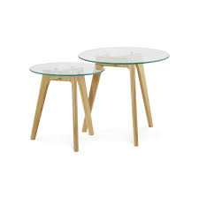 Reclaimed beam and glass coffee table. Coffee Tables Design Pull Out Art In Glass And Oak Transparent