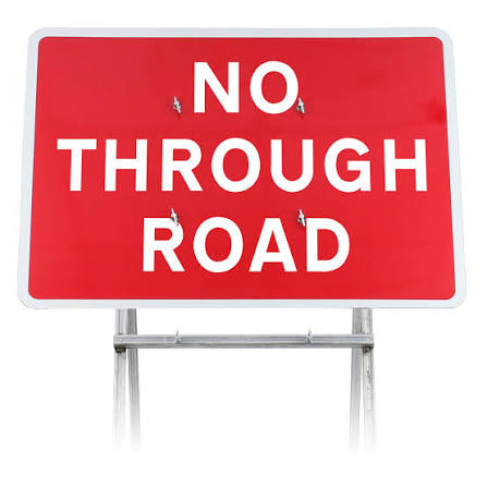 No Through Road Road Sign | Quick Fit | 1050x750mm – Start Safety UK