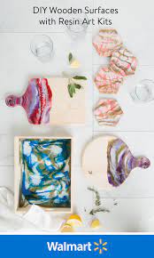 Personalize Wooden Surfaces With Resin Art Kits Walmart Com Diy Resin Crafts Resin Art Diy Resin Art