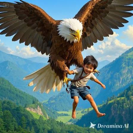 Eagle with little one - free to use