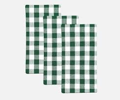green and white kitchen towels set of